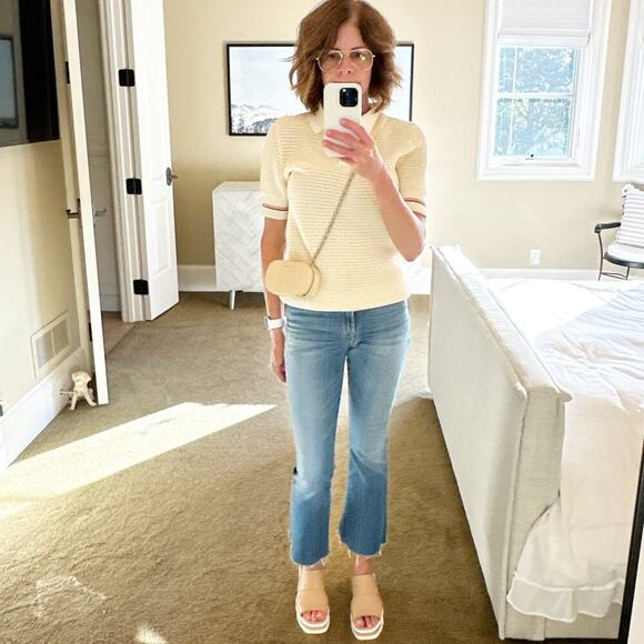 JIL SANDER Tradition Mini Snakeskin Chain Crossbody Bag in Ivory - Picture 12 of 12